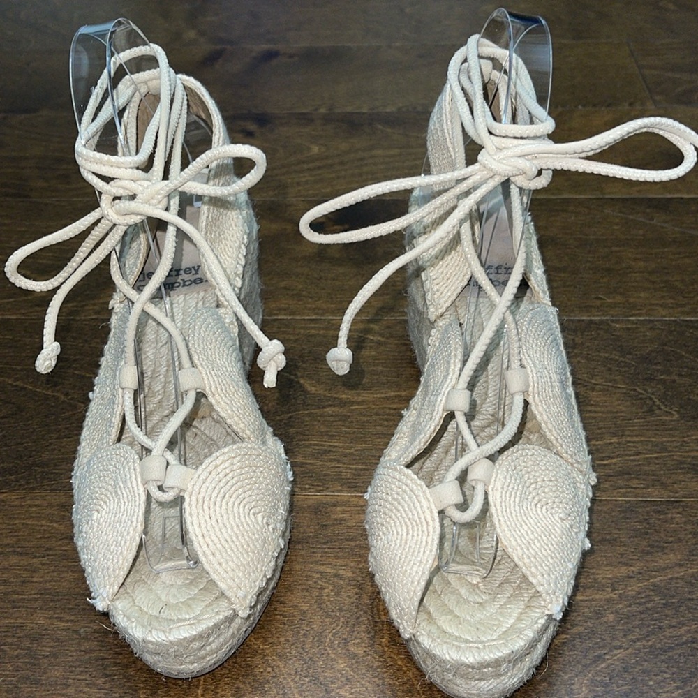 NWT, Jeffery Campbell “sol” espadrille wedge